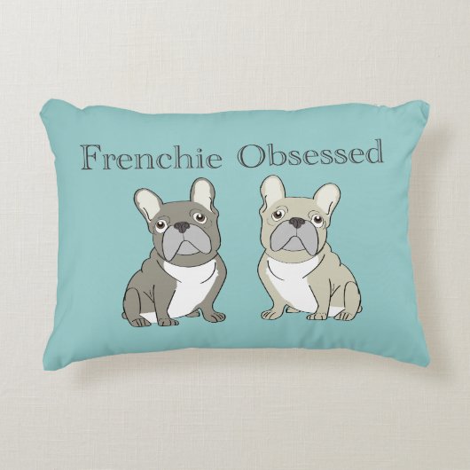 Frenchie obsessed アクセントクッション (正面)