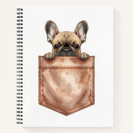 Frenchie Pocket Journal | Cute Dog Mom Notebook ノートブック (正面)