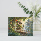 Frenchie Robin Hood Treehouse Archer ポストカード (スタンド正面)