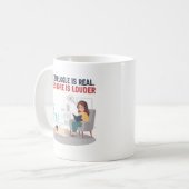 Frenchie Snoring Loud Funny Dog Mom Gift コーヒーマグカップ (正面左)