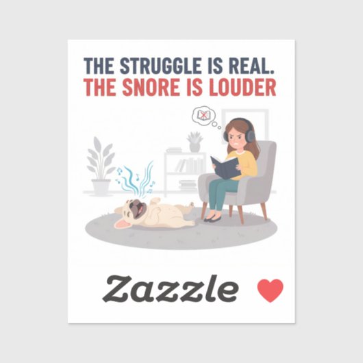 Frenchie Snoring Loud Funny Dog Mom Gift シール (シート)