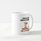 Frenchie Tiny Dictator Funny Dog Mom Gift コーヒーマグカップ (正面右)
