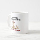 Frenchie Tiny Dictator Funny Dog Mom Gift コーヒーマグカップ (正面左)