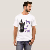 Frenchie TrickまたはTreat Tシャツ (正面フル)