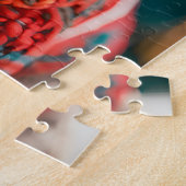 Frenchie With Santa Hat Christmas Tree ジグソーパズル (側面)