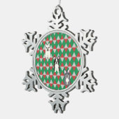 Frenchies Holiday Diamonds スノーフレークピューターオーナメント (右)