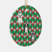 Frenchies Holiday Diamonds セラミックオーナメント (右)