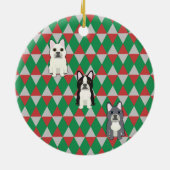 Frenchies Holiday Diamonds セラミックオーナメント (裏面)