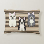 Frenchies Neutral Striped アクセントクッション (裏面)