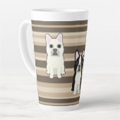 Frenchies Neutral Striped カフェラテマグ (左アングル)