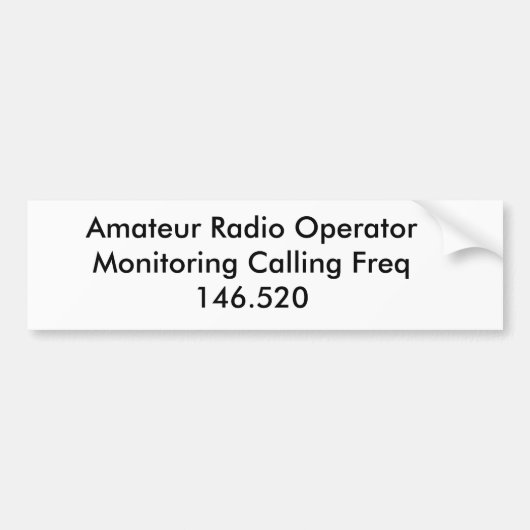 Freqを呼ぶアマチュア無線オペレータ監視… バンパーステッカー (正面)