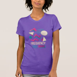 FREQUENCY - レトロシンセウェーブ抽象デザイン Tシャツ