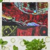 Frequency Serpent – Abstract Energy Compact Mirror キッチンタオル (折り畳み)