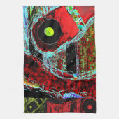 Frequency Serpent – Abstract Energy Compact Mirror キッチンタオル (縦)