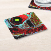 Frequency Serpent – Abstract Energy Compact Mirror スクエアペーパーコースター (アングル)