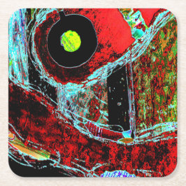 Frequency Serpent – Abstract Energy Compact Mirror スクエアペーパーコースター