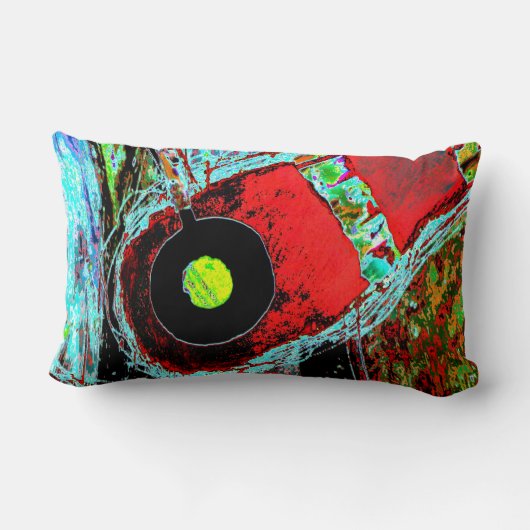 Frequency Serpent –  Abstract Energy Throw Pillow ランバークッション (裏面)