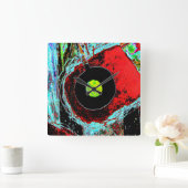Frequency Serpent – Abstract Energy Wall Clock スクエア壁時計 (ホーム)
