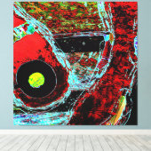 Frequency Serpent Abstract Stretched Canvas Print キャンバスプリント (インサイチュ (ウッドフロア))