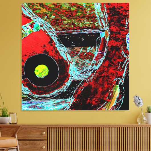 Frequency Serpent  Abstract Stretched Canvas Print キャンバスプリント (インサイチュ (リビング))