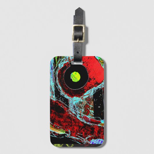 Frequency Serpent – Digital Abstract Energy Cross  ラゲッジタグ (正面縦)