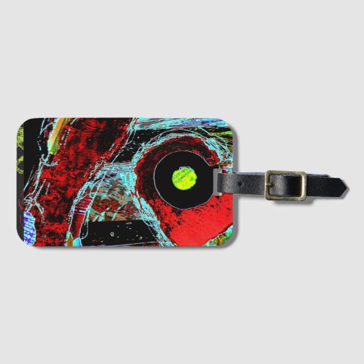 Frequency Serpent – Digital Abstract Energy Cross  ラゲッジタグ (正面横)