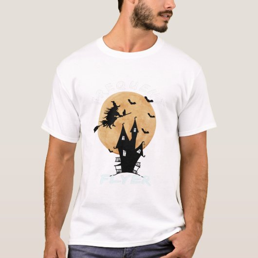 Frequent Flyer Witch Halloween T-Shirt Perfect Tシャツ (正面)