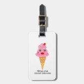 Fresa Lesa Creamy Dreamies Ice Cream cone  ラゲッジタグ (正面縦)