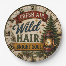 Fresh Air Wild Hair Outdoor Adventure Gift ペーパープレート
