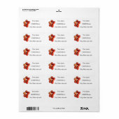 Fresh Apples & Tomatoes  Address Label ラベル (フルシート)