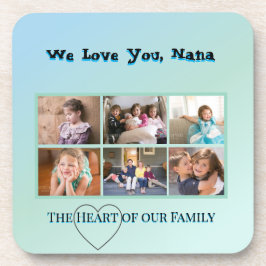 Fresh Aqua 6-Photo Nana Keepsake コースター