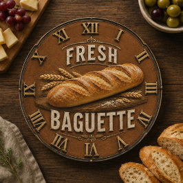 Fresh Baguette Rustic French Bakery Kitchen Decor ペーパープレート