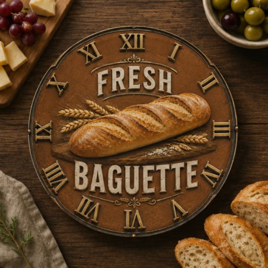 Fresh Baguette Rustic French Bakery Kitchen Decor ペーパープレート