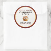 Fresh Baked Cinnamon Roll Labels | Bakery Sticker ラウンドシール (バッグ)