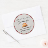 Fresh Baked Sourdough Bakery Label Stickers ラウンドシール (封筒)