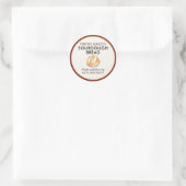 Fresh Baked Sourdough Bread Label | Bakery Sticker ラウンドシール (バッグ)