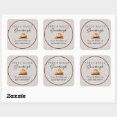 Fresh Baked Sourdough Labels Bakery Sticker スクエアシール (シート)