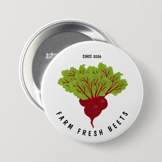 Fresh Beet Collection 缶バッジ (正面&裏面)