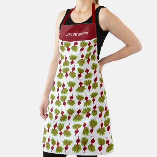 Fresh Beet Collection White エプロン (インサイチュ)
