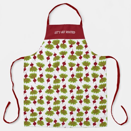 Fresh Beet Collection White エプロン (正面)