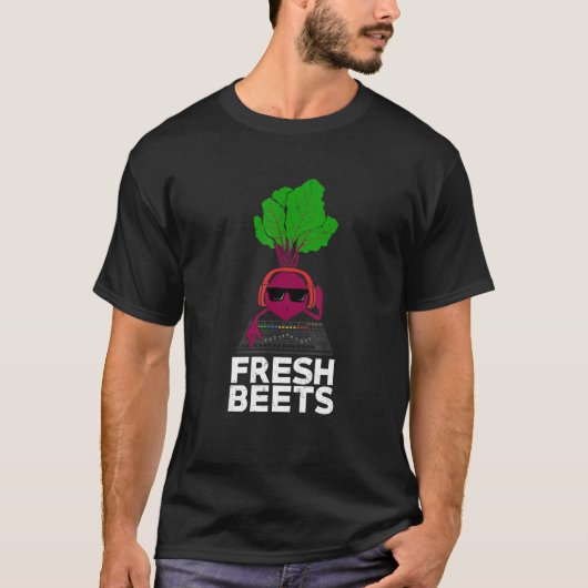 Fresh Beetsデザインfor a DJ Tシャツ (正面)