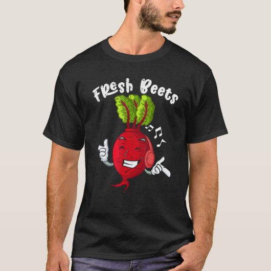 Fresh Beets Vegan Vegetarian Farmers Food Market Tシャツ (正面)