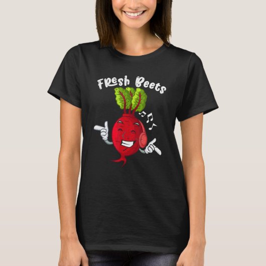Fresh Beets Vegan Vegetarian Farmers Food Market Tシャツ (正面)