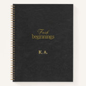 Fresh Beginnings Leather-Look Retirement Gift ノートブック (正面)