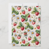 Fresh Berry Gingham Baby Shower 招待状 (裏面)