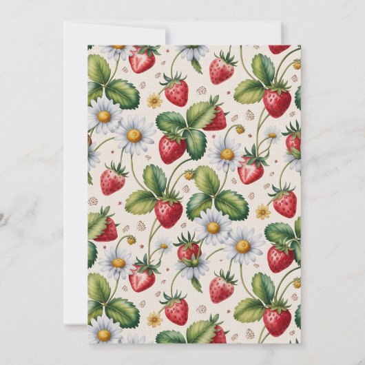 Fresh Berry Gingham Baby Shower 招待状 (裏面)