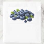 Fresh Blueberries with Leaves Sticker 長方形シール (バッグ)