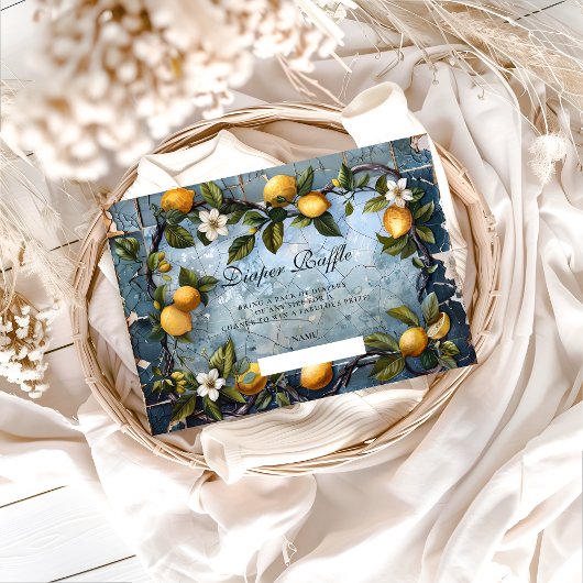 Fresh Botanical Lemon Diapper Raffle エンクロージャーカード