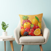 Fresh Bounty: Vibrant Fruit Harvest Design  クッション (椅子)