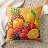 Fresh Bounty: Vibrant Fruit Harvest Design  クッション (ブランケット)